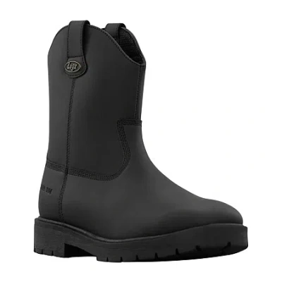 Lugz Duster Steel Toe Mens Block Heel Cowboy Boots In Black