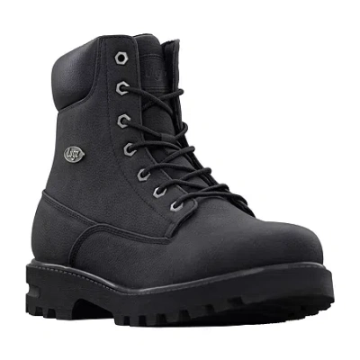 Lugz Empire Hi Mens Flat Heel Lace Up Boots In Black