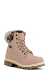 Lugz Empire High Faux Fur Lug Sole Boot In Pink