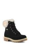 Lugz Empire High Faux Fur Lug Sole Boot In Black/cream/gum