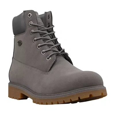 Lugz Mens Convoy Fleece Wide Block Heel Lace Up Boots In Gray