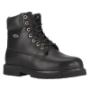 Lugz Mens Drifter 6 Steel Toe Water Resistant Slip Resistant Flat Heel Work Boots In Black