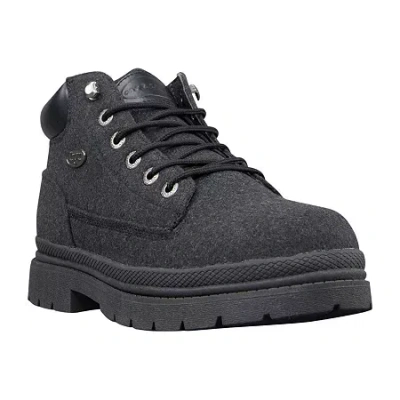 Lugz Mens Drifter Peacoat Block Heel Lace Up Boots In Black