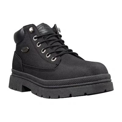 Lugz Mens Drifter Ripstop Flat Heel Lace Up Boots In Black