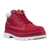Lugz Mens Drifter Ripstop Flat Heel Lace Up Boots In Red