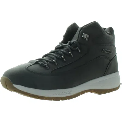 Lugz Rapid Mens Faux Leather Cold Weather Combat & Lace-up Boots In Grey
