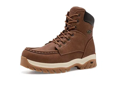 Lugz Station Men's Boots Cognac/chocolate/cream/gum: 10.5 M, Faux Leather In Brown