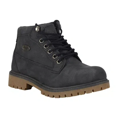 Lugz Womens Mantle Mid Block Heel Lace Up Boots In Blue