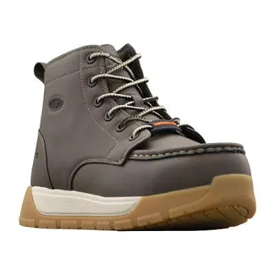 Lugz Yard Lx Composite Toe Mens Slip Resistant Flat Heel Work Boots In Gray