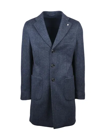Luigi Bianchi Blue Alpaca-wool Coat