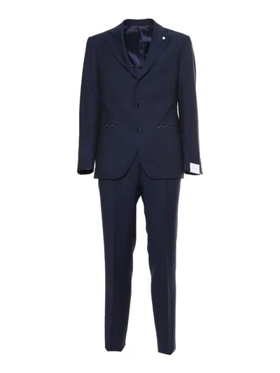 Luigi Bianchi Blue Men's Suit