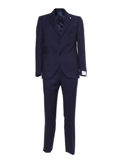 LUIGI BIANCHI BLUE MEN'S SUIT