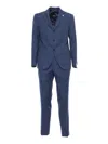 Luigi Bianchi Blue Pinstripe Suit In Blue