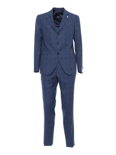 LUIGI BIANCHI BLUE PINSTRIPE SUIT