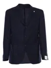 LUIGI BIANCHI BLUE SINGLE-BREASTED BLAZER