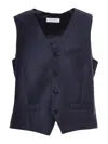 Luigi Bianchi Blue Vest In Blue