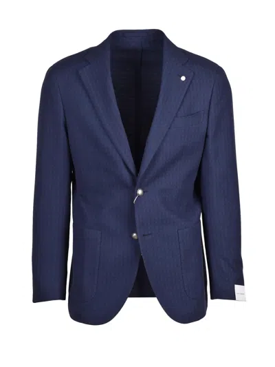 Luigi Bianchi Cotton Rounded Blazer - Navy Blue