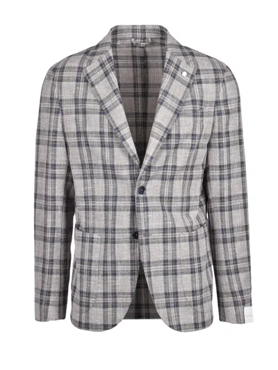 Luigi Bianchi Cotton Fitted Jacket - White In Gray