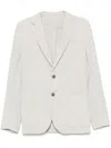 Luigi Bianchi Cotton Jacket Notch Lapel In Grey