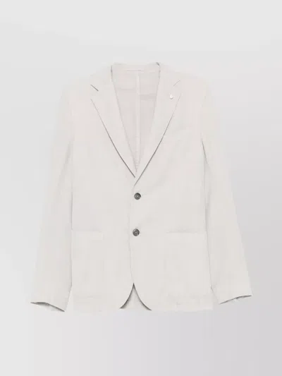 LUIGI BIANCHI COTTON JACKET NOTCH LAPEL