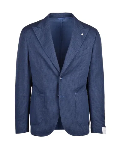 Luigi Bianchi Cotton Linen Mohair Jacket - Blue