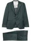 Luigi Bianchi Double-breasted Forest Green Wool Suit In Green
