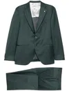 Luigi Bianchi Double-breasted Forest Green Wool Suit