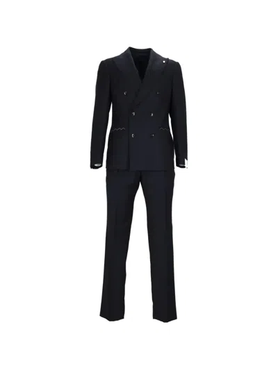 Luigi Bianchi Double-breasted Drop 7 Suit In Blue