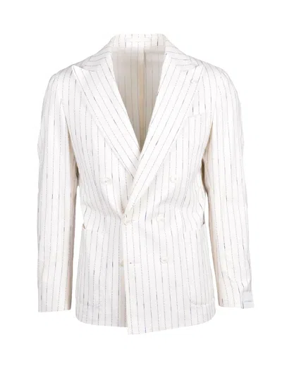 Luigi Bianchi Double-breasted Jacket - White