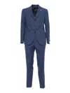 Luigi Bianchi Blue Pinstripe Suit In Blue