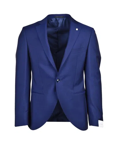 Luigi Bianchi Fitted Jacket Wool Mohair - Royal Blue