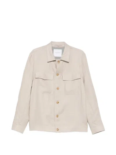 Luigi Bianchi Flap-pocket Button-up Overshirt In Brown