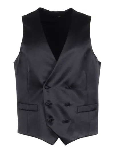 Luigi Bianchi Gilet Drop S In Blue