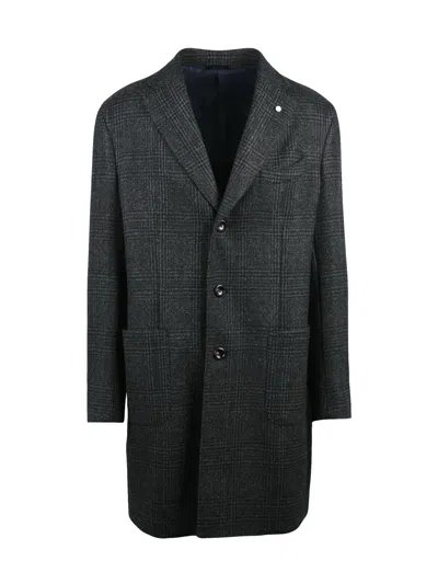 Luigi Bianchi Grey Virgin Wool-cashmere Coat In Gray