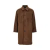 Luigi Bianchi L-blend Coat In Brown