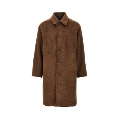 Luigi Bianchi L-blend Coat In Brown
