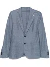Luigi Bianchi Linen Jacket In Light Blue