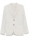 Luigi Bianchi Cotton Jacket Notch Lapel In Gray