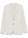 Luigi Bianchi Cotton Jacket Notch Lapel In Gray