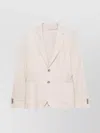 Luigi Bianchi Linen Jacket Buttoned-cuff Sleeves In Neutral