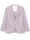 Luigi Bianchi Jacket Linen Buttoned Cuffs In Pink