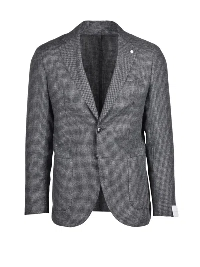 Luigi Bianchi Linen Wool Jacket - Grey In Gray