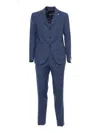 Luigi Bianchi Mantova Blue Pinstripe Suit In Blue