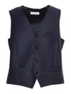 LUIGI BIANCHI MANTOVA BLUE VEST