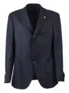 Luigi Bianchi Mantova Button Blazer In Blue