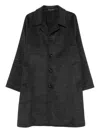 Luigi Bianchi Mantova Button-up Wool Coat In Black