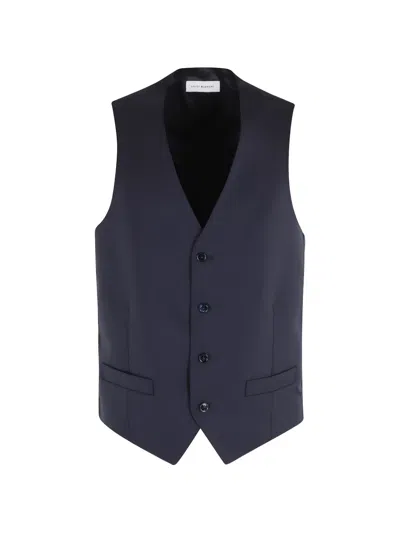 Luigi Bianchi Mantova Button Waistcoat In Blue