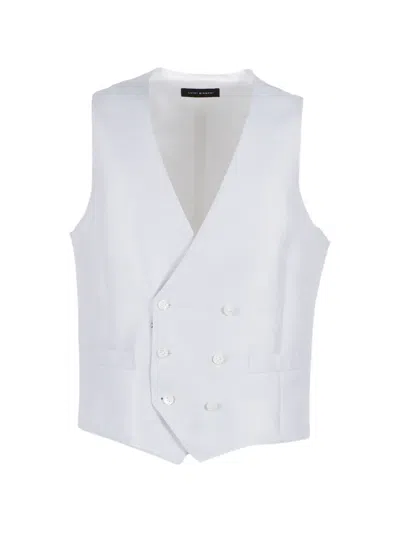 Luigi Bianchi Mantova Buttoned Vest In White