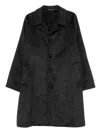 Luigi Bianchi Mantova Button-up Wool Coat In Black