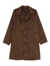 Luigi Bianchi Mantova Wool Coat In Brown